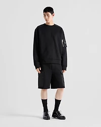 Cotton fleece and Re-Nylon sweatshirt