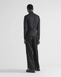 Stretch cotton turtleneck
