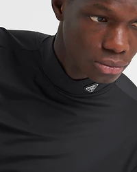 Stretch cotton turtleneck