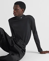 Stretch cotton turtleneck