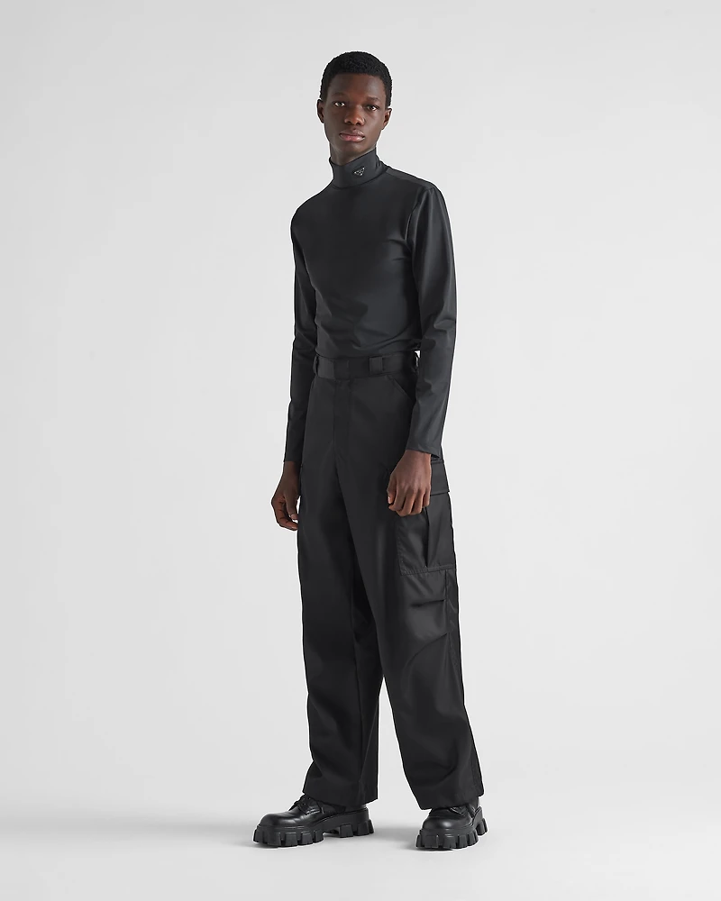 Stretch cotton turtleneck