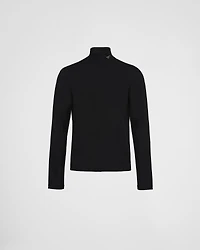 Stretch cotton turtleneck