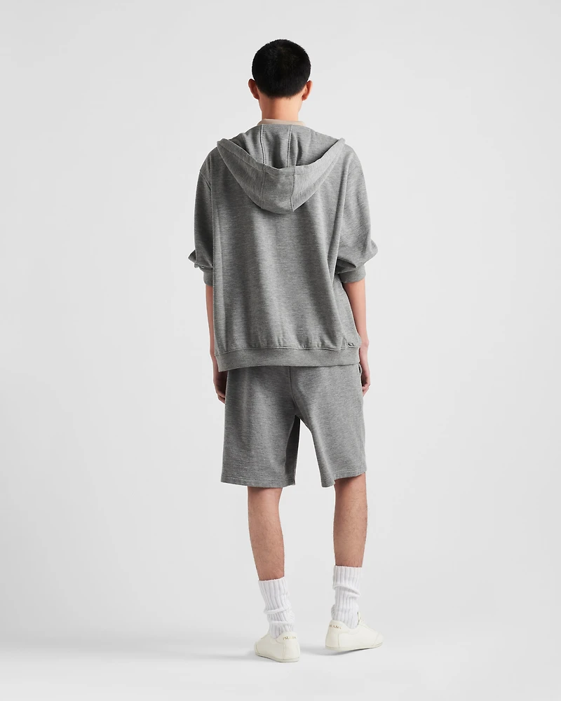 Cashmere blend cardigan hoodie