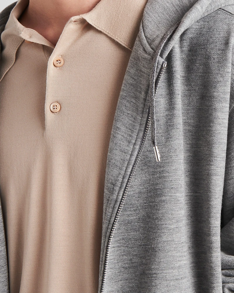 Cashmere blend cardigan hoodie