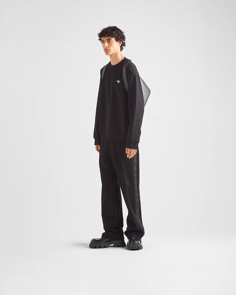 Technical cotton sweatshirt