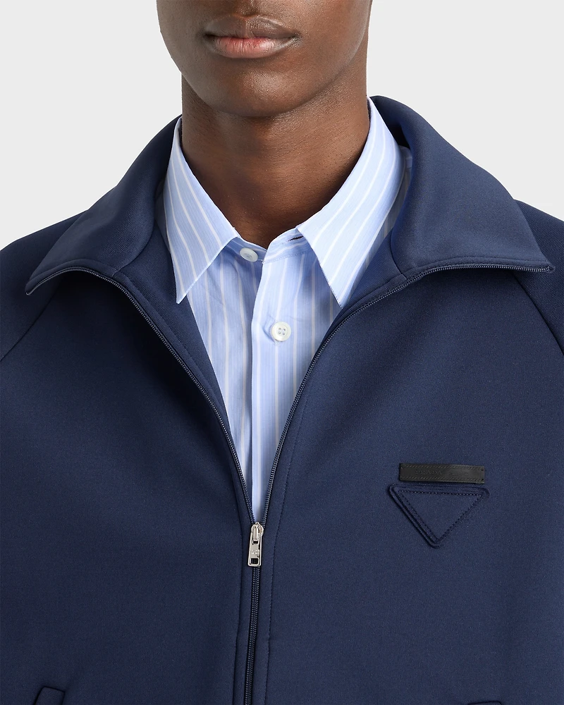 Zippered technical fabric jacket