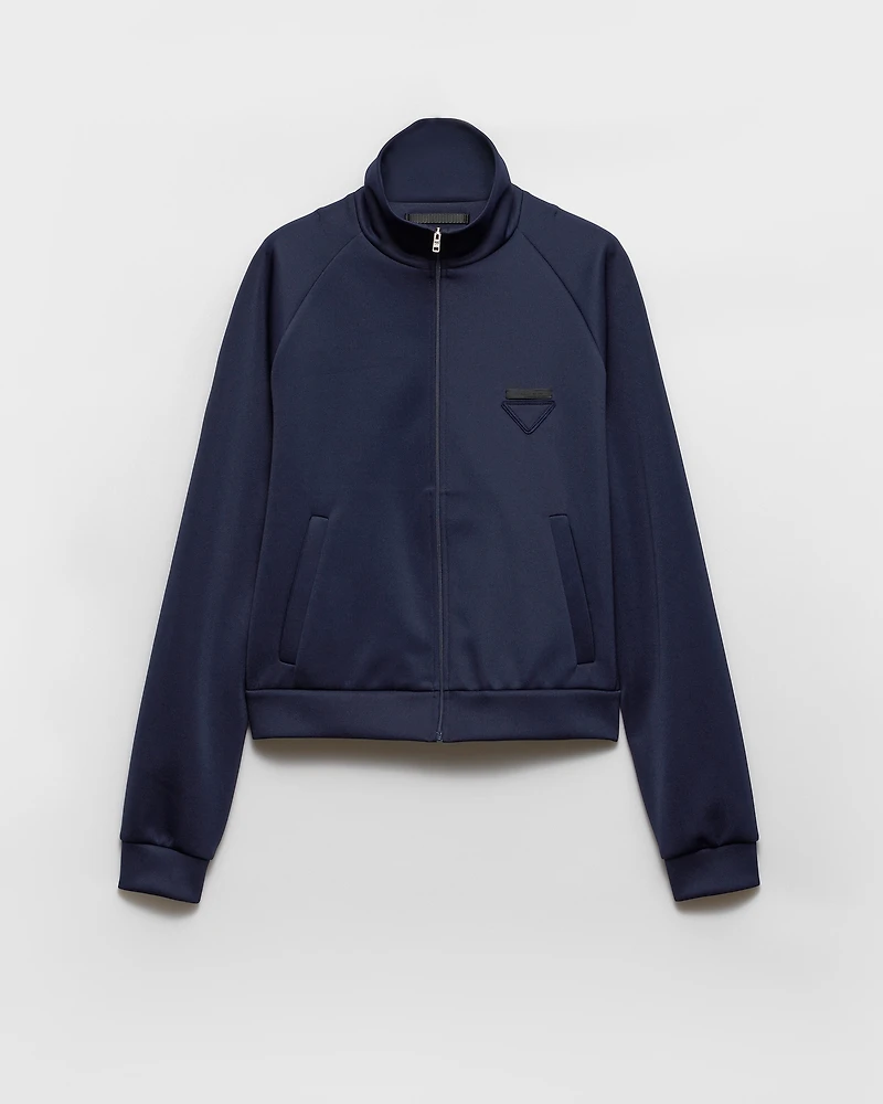 Zippered technical fabric jacket