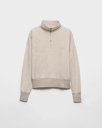 Long-sleeved cotton polo shirt