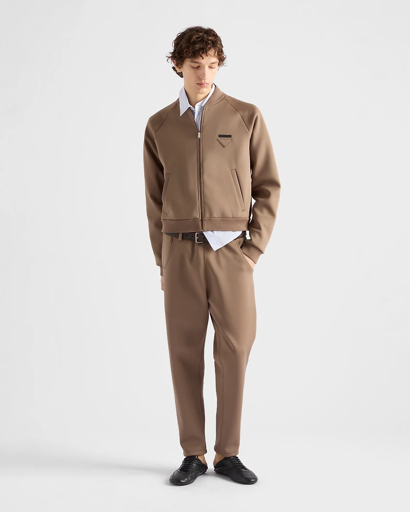 Technical fleece blouson jacket