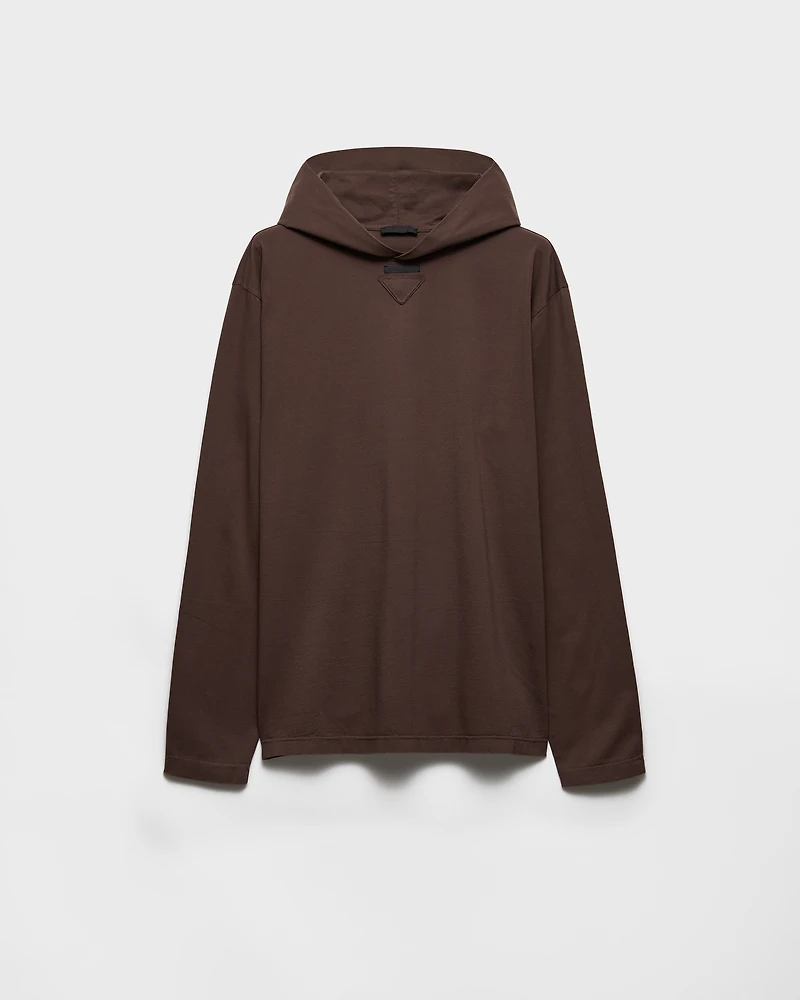 Long-sleeved cotton hoodie T-shirt