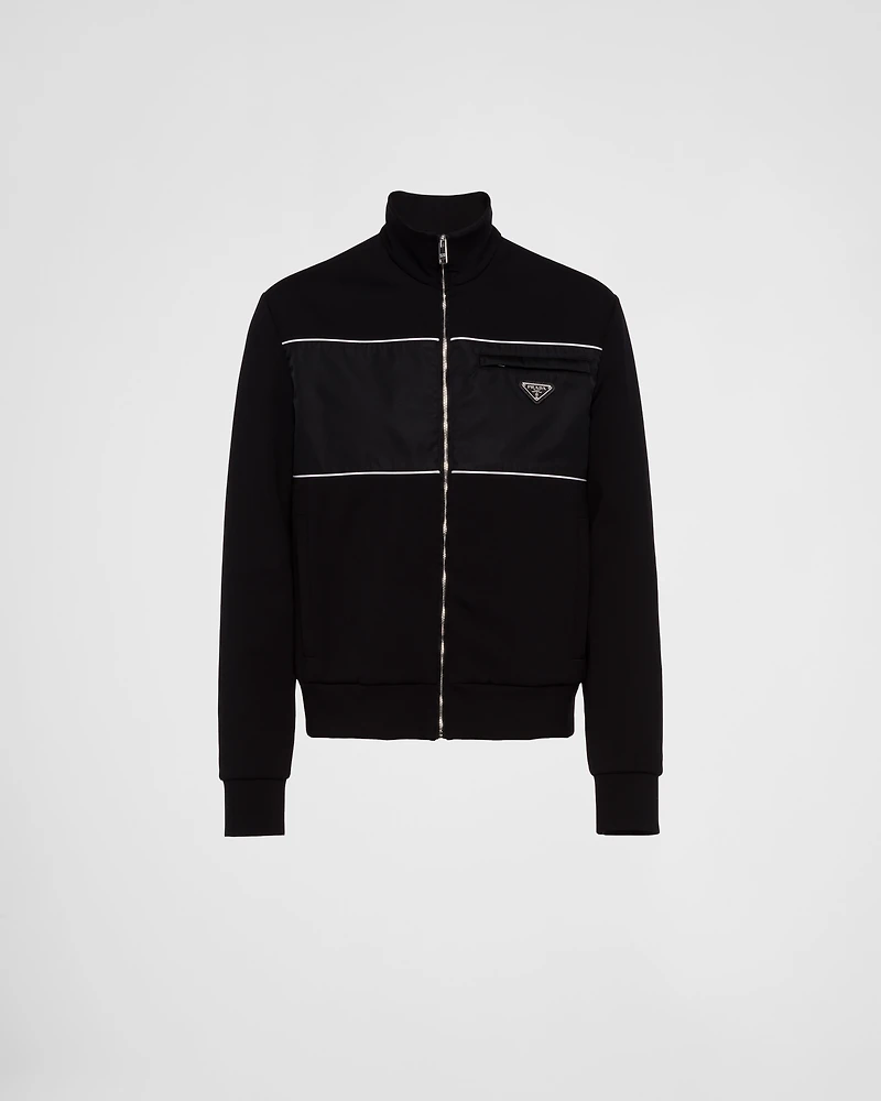 Sweatshirt with Re-Nylon details