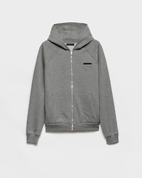 Cashmere blend zipper hoodie