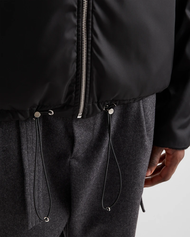 Reversible fleece and cashmere blend cardigan