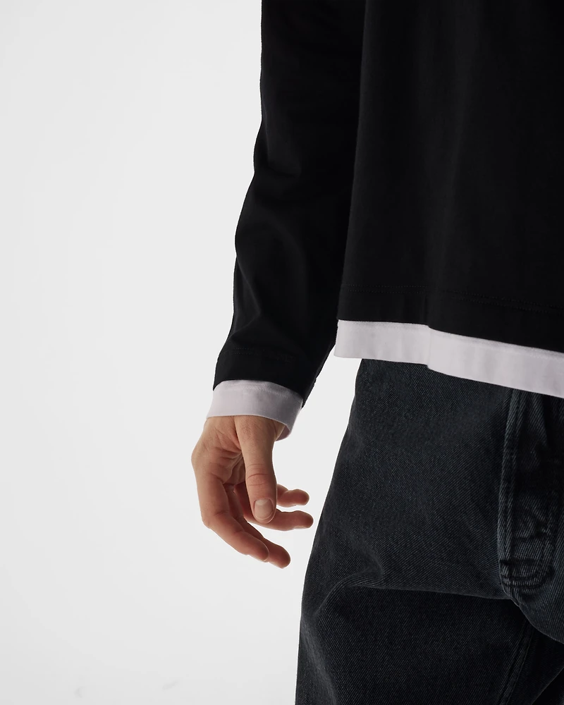 Long-sleeved cotton T-shirt