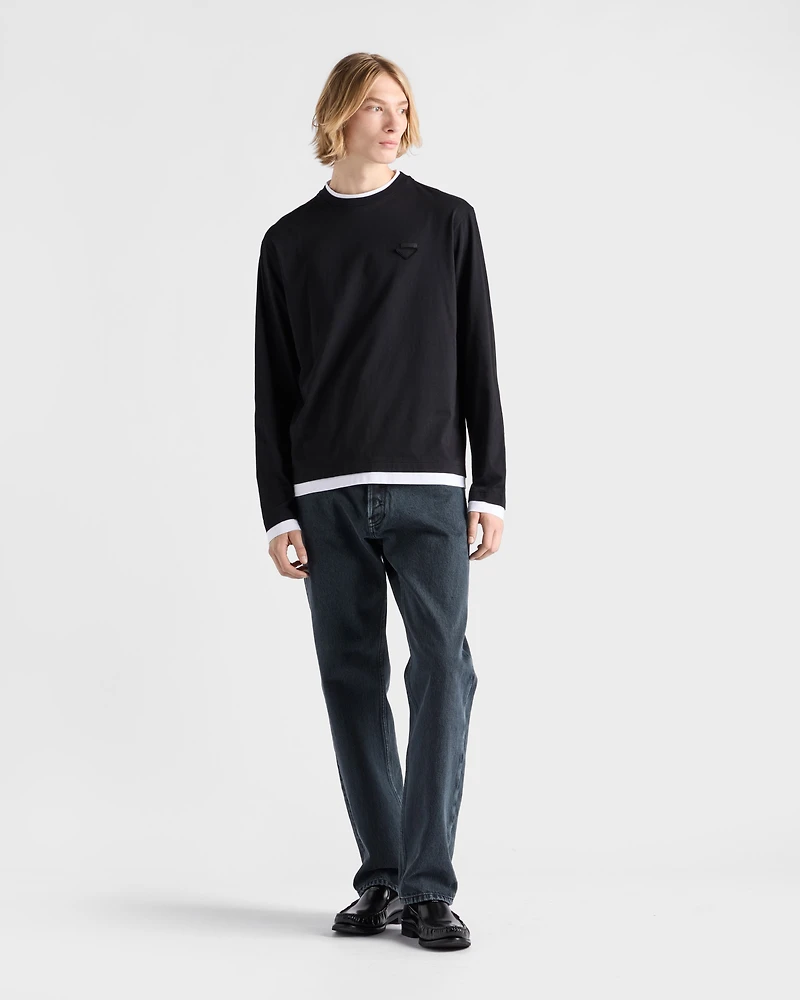 Long-sleeved cotton T-shirt
