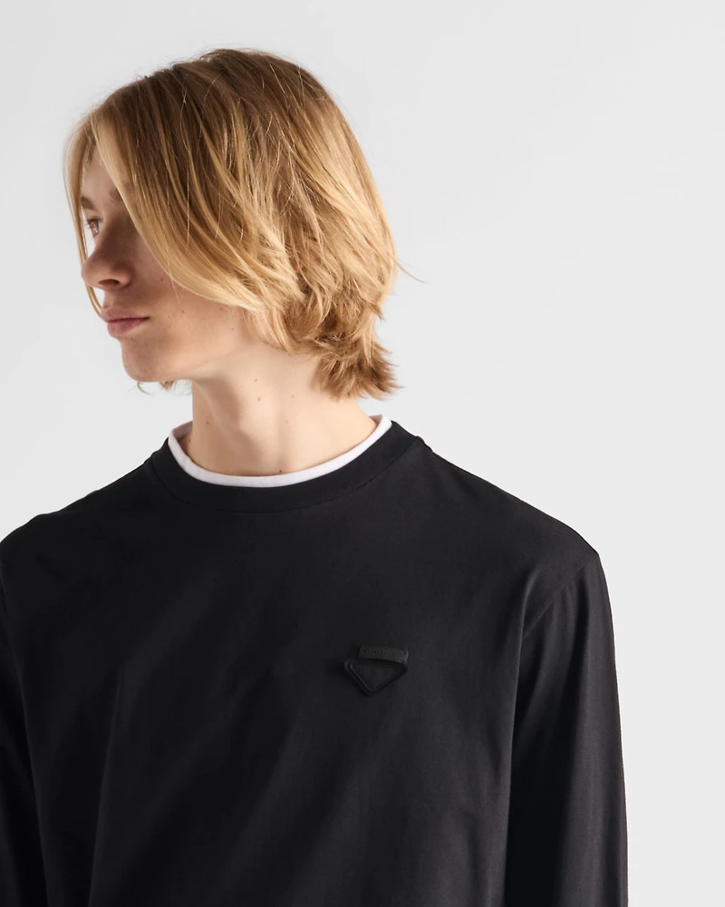 Long-sleeved cotton T-shirt