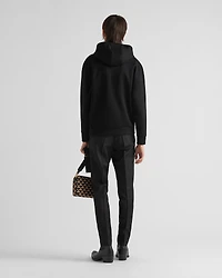 Technical cotton hoodie
