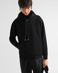 Technical cotton hoodie