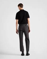 Short-sleeved piqué polo shirt