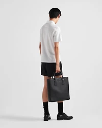 Short-sleeved cotton polo shirt