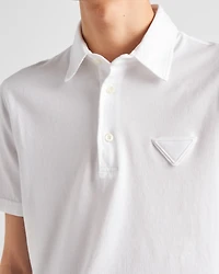 Short-sleeved cotton polo shirt