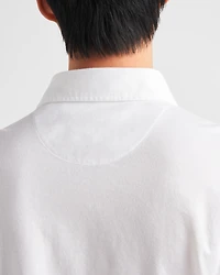 Short-sleeved cotton polo shirt