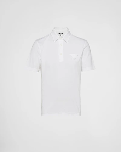 Short-sleeved cotton polo shirt