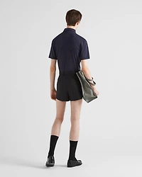 Short-sleeved cotton polo shirt