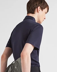 Short-sleeved cotton polo shirt