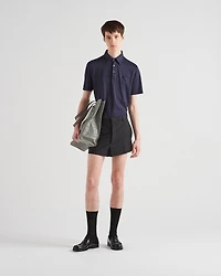 Short-sleeved cotton polo shirt