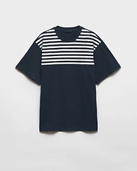Oversized striped cotton T-shirt