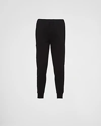 Cotton fleece joggers with Re-Nylon details