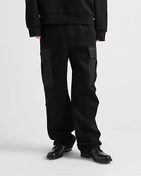 Cotton fleece pants with Re-Nylon details