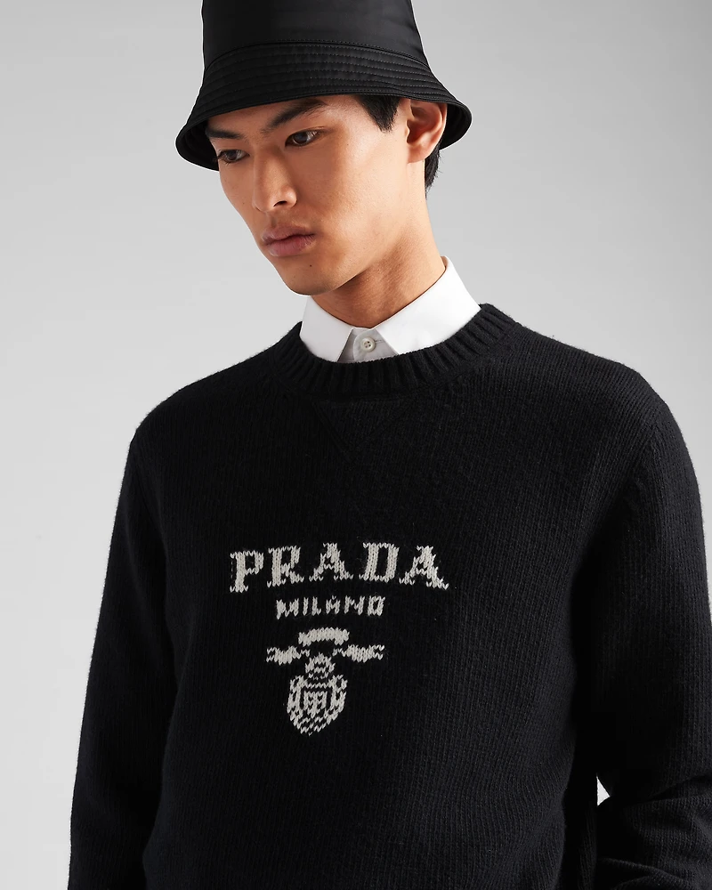 Wool and cashmere crew-neck sweater