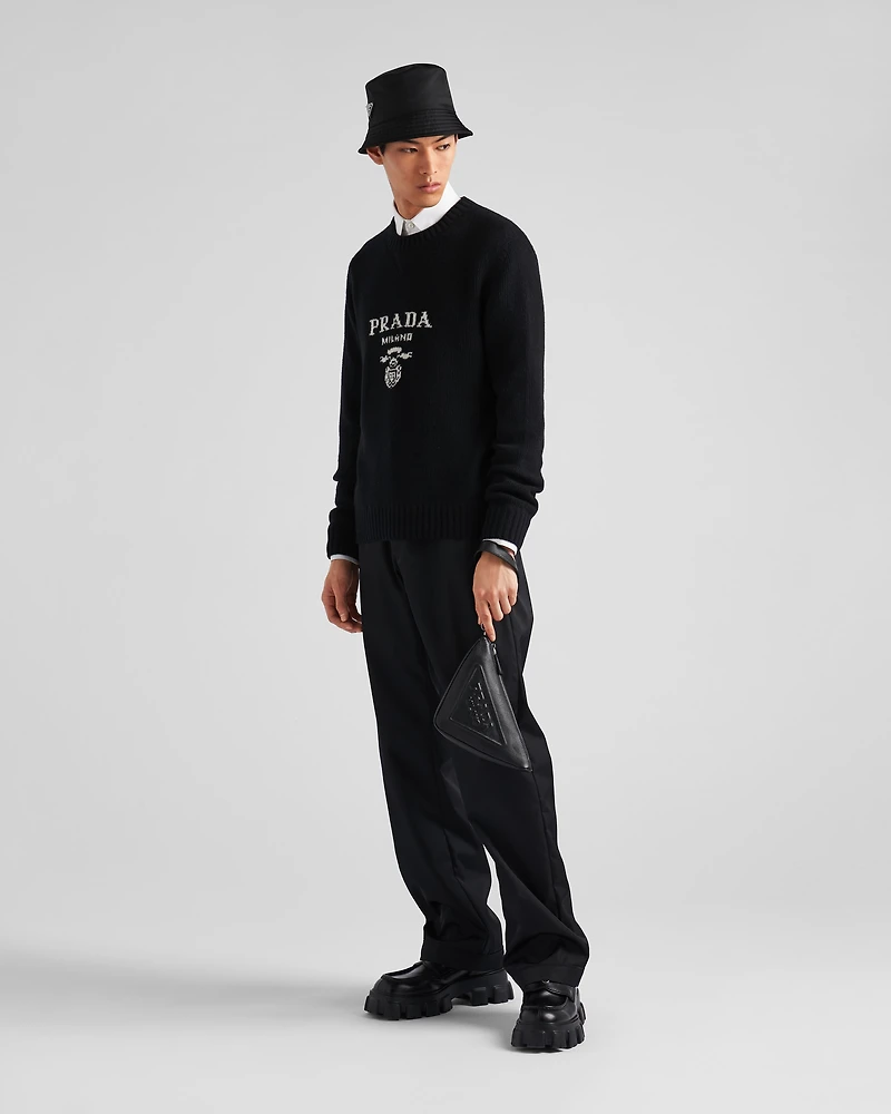Wool and cashmere crew-neck sweater