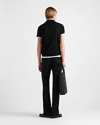 Superfine wool polo shirt
