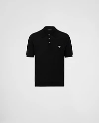 Superfine wool polo shirt