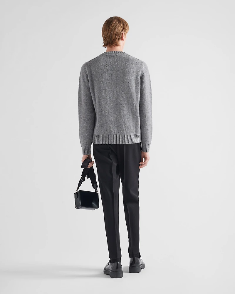 Wool and cashmere crew-neck sweater