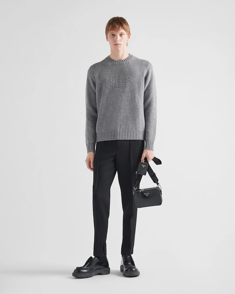 Wool and cashmere crew-neck sweater
