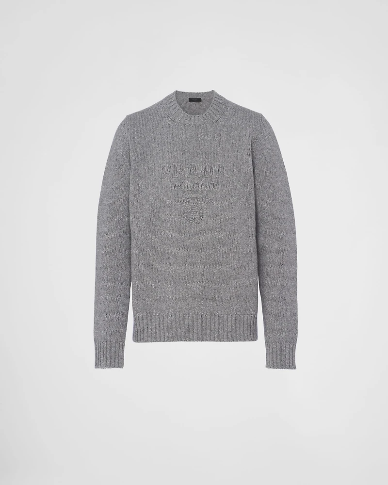 Wool and cashmere crew-neck sweater