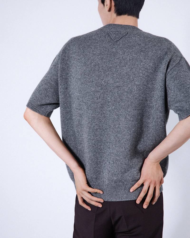 Short-sleeved Re-Cashmere sweater