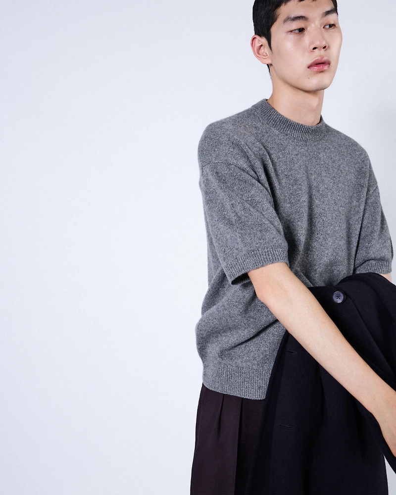 Short-sleeved Re-Cashmere sweater