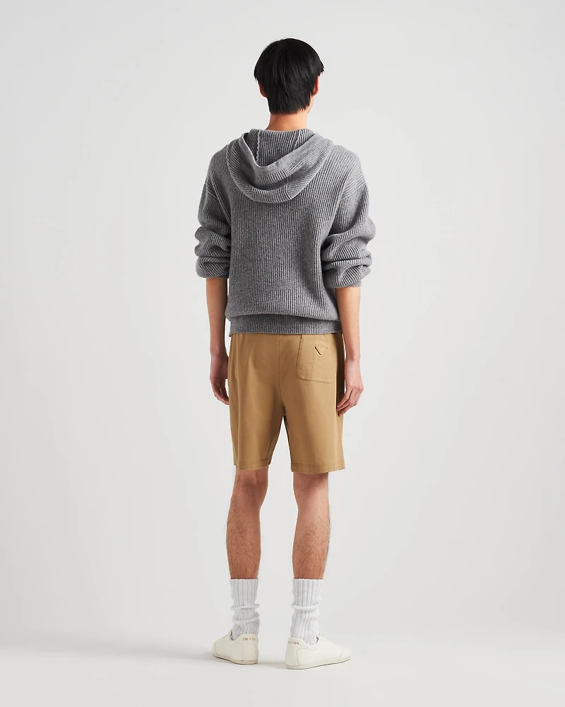 Cashmere knit hoodie