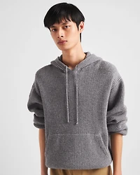 Cashmere knit hoodie