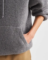 Cashmere knit hoodie