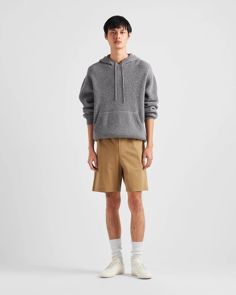 Cashmere knit hoodie