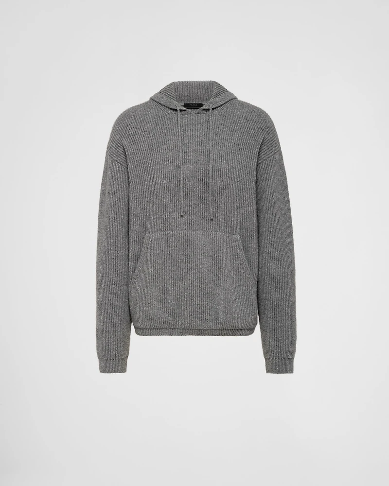 Cashmere knit hoodie