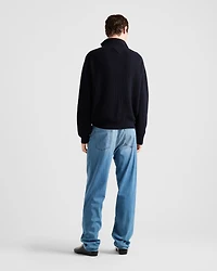 Oversized cashmere polo sweater