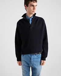 Oversized cashmere polo sweater