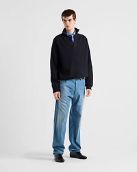 Oversized cashmere polo sweater